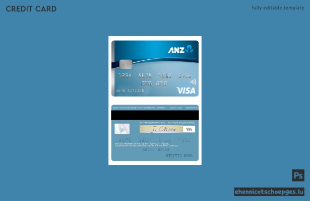 Beispielvorschau der ANZ Visa-Kreditkarte mit niedrigem Zinssatz für Australien